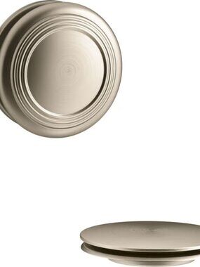 NEW Box Kohler K-T37395-BN Cable Bath Drain Trim w/Traditional Push Button Handl